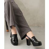 【25年秋冬新作】厚底 プラットフォーム スリングバック ローファーパンプス | DEMETER | 詳細画像20 