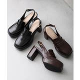 【25年秋冬新作】厚底 プラットフォーム スリングバック ローファーパンプス | DEMETER | 詳細画像3 