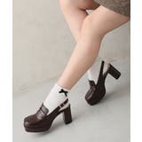 【25年秋冬新作】厚底 プラットフォーム スリングバック ローファーパンプス | DEMETER | 詳細画像35 