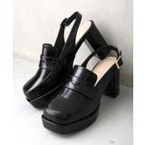 【25年秋冬新作】厚底 プラットフォーム スリングバック ローファーパンプス | DEMETER | 詳細画像4 