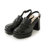 【25年秋冬新作】厚底 プラットフォーム スリングバック ローファーパンプス | DEMETER | 詳細画像42 