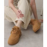 キャメル | 【25年春夏再販】軽量 厚底ソール ベーシック コートスニーカー | DEMETER