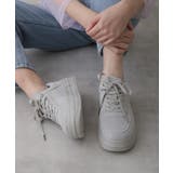 ライトグレー | 【25年春夏再販】軽量 厚底ソール ベーシック コートスニーカー | DEMETER