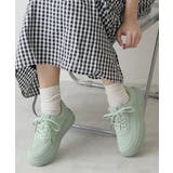 ミント | 【25年春夏再販】軽量 厚底ソール ベーシック コートスニーカー | DEMETER