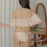 ショートパンツ付きオフォショルダービキニ 3点セット水着 ママ | レースレディース | 詳細画像10