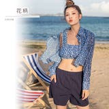 ビキニ 長袖シャツ付き 4点セット水着 | レースレディース | 詳細画像13