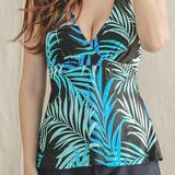 リーフ柄 カバーアップ付き タンキニ | レースレディース | 詳細画像10