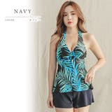 リーフ柄 カバーアップ付き タンキニ | レースレディース | 詳細画像7