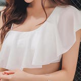 シフォンワンショルダービキニ 水着2点セット ママ | レースレディース  | 詳細画像16 