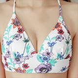 カバーアップ付 バックレースアップデザイン 花柄ビキニ | レースレディース | 詳細画像17