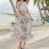 花柄スカート付き ハイウエストショーツ ビキニ水着3点セット | レースレディース | 詳細画像15