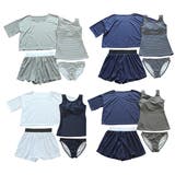 カバーTシャツ&ショートパンツ付 スポーティタンキニ 水着4点セット | レースレディース | 詳細画像3