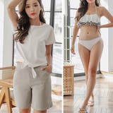 半袖Tシャツ ショートパンツ付 フレアホルタービキニ | レースレディース | 詳細画像17