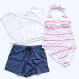 カバーアップ付 ボーダータンキニ 水着4点セット | レースレディース | 詳細画像12