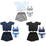 カバーシャツ&ショートパンツ付スポーティビキニ 水着4点セット セパレート | レースレディース | 詳細画像3
