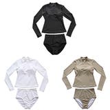 長袖カップ付きトップス ハイウェイストショーツ 2点セット水着 | レースレディース  | 詳細画像3 