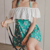 花柄オフショルワンピース セパレート レースカバーアップ付き | レースレディース | 詳細画像18