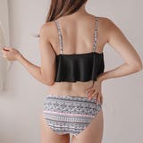 フリルカバーアップタンキニ ビキ 水着2点セットバンドゥー | レースレディース | 詳細画像4