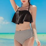 フレアビキニ ハイウエストショーツ 水着2点セットバンドゥー | レースレディース | 詳細画像6