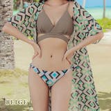 シフォンカバーアップロングガウン付き ビキニ 水着3点セット | レースレディース | 詳細画像7