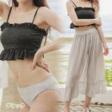 シースルースカート付き ビキニ 水着3点セット | レースレディース  | 詳細画像6 
