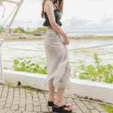 シースルースカート付き ビキニ 水着3点セット | レースレディース  | 詳細画像8 