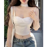 リボン ビスチェ風 カップ付き | レースレディース | 詳細画像15