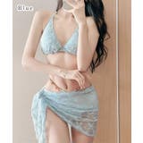 【3点セット】パレオ付き 立体 シアー | レースレディース | 詳細画像5