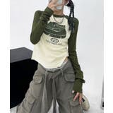 ヴィンテージ風 ナンバープリント クロップド丈 | レースレディース  | 詳細画像11 