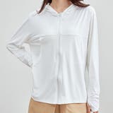 ジップアップ サムホール付き ラッシュガード | レースレディース  | 詳細画像1 