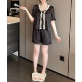 Vネック フリル リボン | レースレディース  | 詳細画像6 