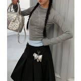 チェリー柄 ラインストーン レイヤード風 | レースレディース | 詳細画像5