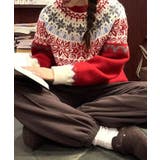 クルーネック ノルディック柄 長袖 | レースレディース  | 詳細画像13 