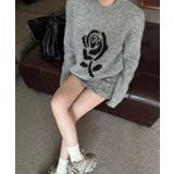 配色 ローズ柄 シャギー | レースレディース  | 詳細画像6 