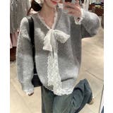 Vネック レース リボン | レースレディース  | 詳細画像4 