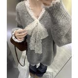 Vネック レース リボン | レースレディース  | 詳細画像5 