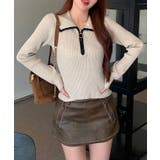 配色 パイピング 襟付き | レースレディース  | 詳細画像12 