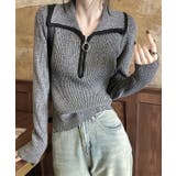 配色 パイピング 襟付き | レースレディース  | 詳細画像4 