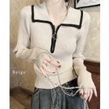 配色 パイピング 襟付き | レースレディース  | 詳細画像9 