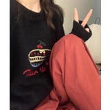 クルーネック 刺繍 オーバーサイズ | レースレディース  | 詳細画像5 