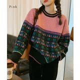 クルーネック ジャガード柄 長袖 | レースレディース  | 詳細画像8 