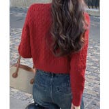 クルーネック ケーブル柄 コンパクト | レースレディース  | 詳細画像16 