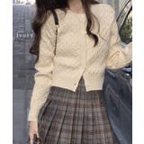 クルーネック ケーブル柄 コンパクト | レースレディース  | 詳細画像3 