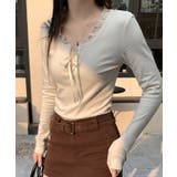 裏起毛 クルーネック フェイクレイヤード | レースレディース | 詳細画像10