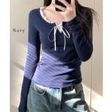 裏起毛 クルーネック フェイクレイヤード | レースレディース | 詳細画像3