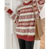 ノルディック柄 ラウンドネック リブ | レースレディース  | 詳細画像12 