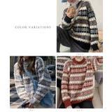 ノルディック柄 ラウンドネック リブ | レースレディース  | 詳細画像2 