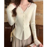 イレギュラーヘム Vネック リブ | レースレディース  | 詳細画像10 