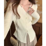 イレギュラーヘム Vネック リブ | レースレディース  | 詳細画像13 