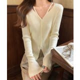 イレギュラーヘム Vネック リブ | レースレディース  | 詳細画像14 